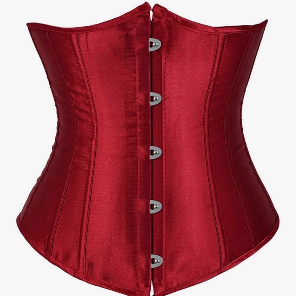 Elegant Red Satin Corset